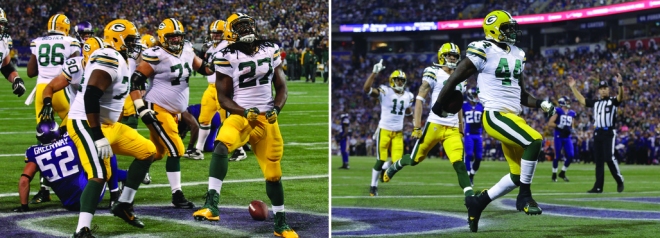 Behind their dynamic 1-2 punch of Eddie Lacy and James Starks, the Packers rushed for 182 yards against the Vikings. Green Bay is ranked 3rd in the NFL with 141.4 rushing yards per game.